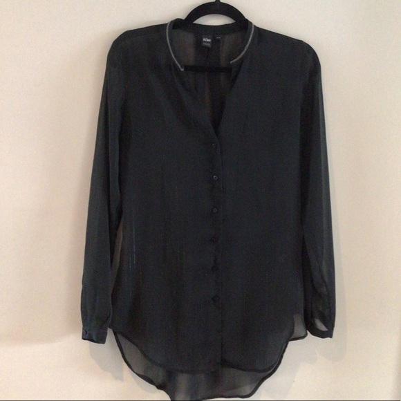 Simons Tops - Sheer Tunic Blouse with Silver Threads- Icone by Simons